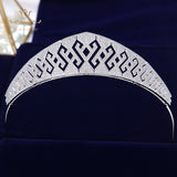 Shinny Zircon Crystal Brides Tiara Headpieces Wedding Silver Hairbands Evening Hair Jewelry TR0172