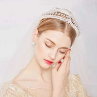 Sparkling Simple Princess Zircon Tiaras Crowns Princess Crystal Wedding Hair Accessories Silver Hairbands Headpieces