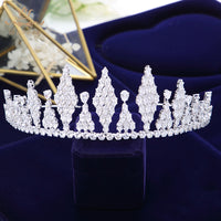 Shinning CZ Zircon Wedding Tiaras Crowns Headpieces Silver Brides Hairbands Wedding Hair Jewelry