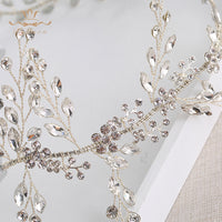 Korean Handmade Gold Wedding Hairbands Brides Soft Rhinestone Tiara Head Wear Crystal Hair Jewelry