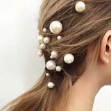 18 pics/lot Women Sparkling Pearls Hairpins Handmade Gold Hair Sticks European Pearls Hairbands Wedding Hair Accessories