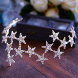 Bavoen Elegant Sparkling Wedding Hair Accessories Gold Brides Tiaras Crowns Crystal Evening Hair Jewelry