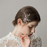 3 pieces Handmade Sparkling Crystal Silver Hair Sticks European Rhinestone Hairbands Hairpins