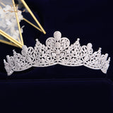 New Full Zircon Bridal Tiaras Crowns Plated Crystal Wedding Hairbands For Brides Bridesmaid Jewelry