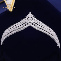 Elegant Full Zircon Bridal Tiaras Crowns Headpieces Bridal Headdress Wedding Hair Accessories