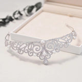 Vintage Full Zircon Brides Crowns Tiaras Freshwater Pearls Wedding Headband Sliver Bridal Hair Accessory