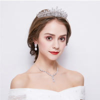 Elegant Princess Zircon Brides Tiaras Crowns Crystal Headbands Wedding Hair Accessories Prom Jewelry