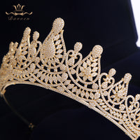 Fabulous Silver Full Zircon Wedding Hairbands for Brides Crystal Tiaras Crowns Wedding Hair Accessories