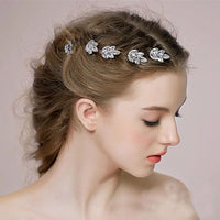 3 pics/lot Elegant Women Silver Hair Clips European Crystal Hairpins Hairbands Wedding Hair Accessory