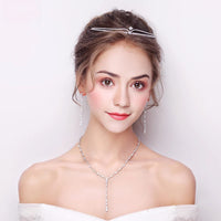 Silver Zircon Wedding Tiaras Crowns Crystal Hair bands Evening Hair Accessories for Bridesmaids