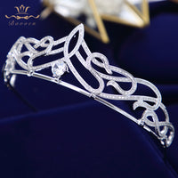 Luxurious Zircon Brides Tiaras Crowns Crystal Bridal Hairbands Wedding Hair Accessories Evening Head Wear ASW1949