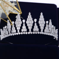 Shinning CZ Zircon Wedding Tiaras Crowns Headpieces Silver Brides Hairbands Wedding Hair Jewelry