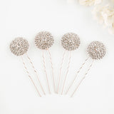 4 pics Fashion Brides Hairpins Headpieces Gold Hairpins Crystal Wedding Hair Jewelry HC0009