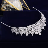 New Full Zircon Bridal Tiaras Crowns Plated Crystal Wedding Hairbands For Brides Bridesmaid Jewelry