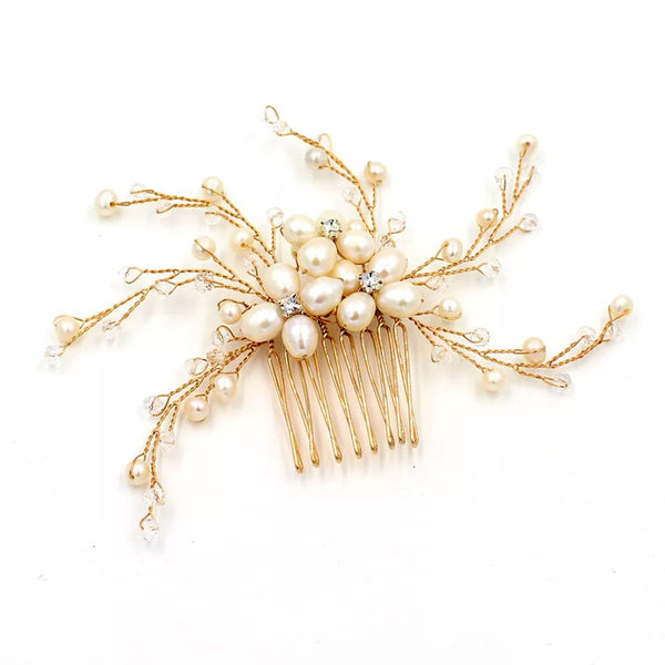 Freshwater Pearls Brides Hair Combs Crystal Barrettes Hairbands Crystal Wedding Hair Sticks