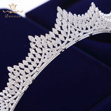 High Quality Brides Tiaras Crowns Full Zircon Brides Headpieces Sparkling Plated Crystal Wedding Hair Accessories