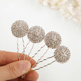 4 pics Fashion Brides Hairpins Headpieces Gold Hairpins Crystal Wedding Hair Jewelry HC0009