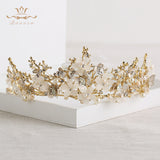 Vintage Butterfly Bridals Tiaras Crowns Baroque Gold Brides Hairbands Wedding Hair accessories Prom Hair Jewelry