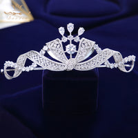 Princess Full Cubic Brides Zircon Tiaras Crowns CZ Diadema Bridal Coroa Wedding Hair Accessories TR0409