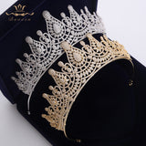 Fabulous Silver Full Zircon Wedding Hairbands for Brides Crystal Tiaras Crowns Wedding Hair Accessories