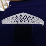 Shinny Zircon Crystal Brides Tiara Headpieces Wedding Silver Hairbands Evening Hair Jewelry TR0172