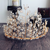 Great  Brides Crystal Tiara Crowns Korean Flower Hairbands Headpieces Wedding Dress Accessories