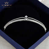 Silver Zircon Wedding Tiaras Crowns Crystal Hair bands Evening Hair Accessories for Bridesmaids