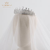 Luxury Gold Zircon Wedding Tiaras Crowns Plated Crystal Brides Hairbands Bridal Hair Jewelry Quinceanera Hair Accessory