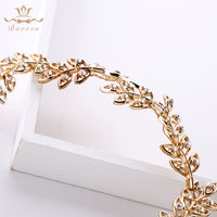 Brides Headbands Gold Leaves Soft Hairbands Long Wedding Hair Accessories Party Dress Accessories