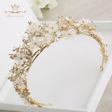 Vintage Butterfly Bridals Tiaras Crowns Baroque Gold Brides Hairbands Wedding Hair accessories Prom Hair Jewelry