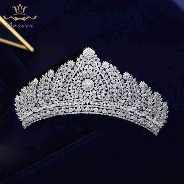 Luxurious Crystal Wedding Tiaras Crowns Brides Full Zircon Hairbands