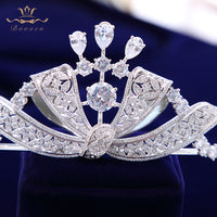 Princess Full Cubic Brides Zircon Tiaras Crowns CZ Diadema Bridal Coroa Wedding Hair Accessories TR0409