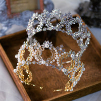 Sparkling Oversize Crystal Brides Tiaras Crowns Wedding Headpieces