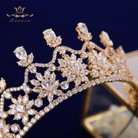 Fashion Silver/Gold Sparkling Zircon Brides Tiaras Crown Crystal Bridal Hairbands Headpiece TR0465