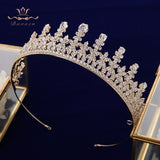 Fashion Silver/Gold Royal Zircon Brides Tiaras Crown Crystal Bridal Hairbands Headpiece TR0464