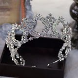 Sparkling Oversize Crystal Brides Tiaras Crowns Wedding Headpieces