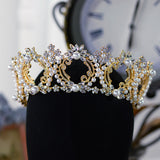 Sparkling Oversize Crystal Brides Tiaras Crowns Wedding Headpieces