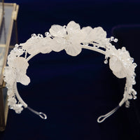 New Korean Flower Brides Tiaras Headbands with Earring