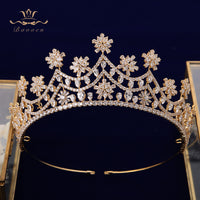 Royal Zircon Brides Tiaras Crown Crystal Bridal Hairbands Headpiece Prom Hair Jewelry TR0463