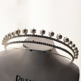 Princess Pearls Bridal Crowns Tiara Bride Headband Wedding Diadem Queen