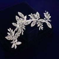 European Silver Leaves Brides Hair Barrettes Flower Tiaras Headpieces Wedding Hair Accessories J6197