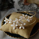 Handmade Pearl Brides Headbands with Earring Head Wear ISW0169