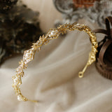 Korean Gold Bridal Crystal Tiara Headbands Girls Hairbands ISW0208