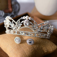 Vintage Pearls & Crystal Tiaras Crowns Headpieces ISW0212