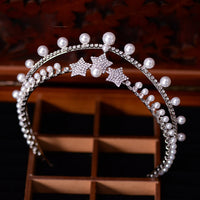 Royal Princess Pearls & Crystal Tiaras Crowns Headpieces ISW0212