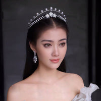 Royal Princess Pearls & Crystal Tiaras Crowns Headpieces ISW0212