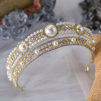 Gorgeous Pearls Bridal Crowns Tiara Bride Headband