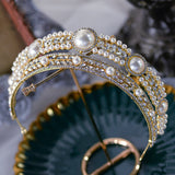 Gorgeous Pearls Bridal Crowns Tiara Bride Headband