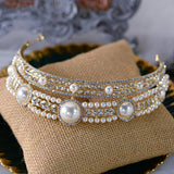 Gorgeous Pearls Bridal Crowns Tiara Bride Headband