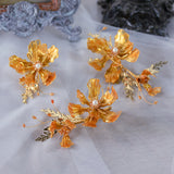 Gorgeous Crystal Leaf Bridal Barrettes Headdress Crystal Brides Hairbands